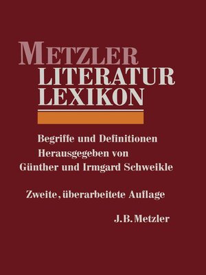 cover image of Metzler Literatur Lexikon